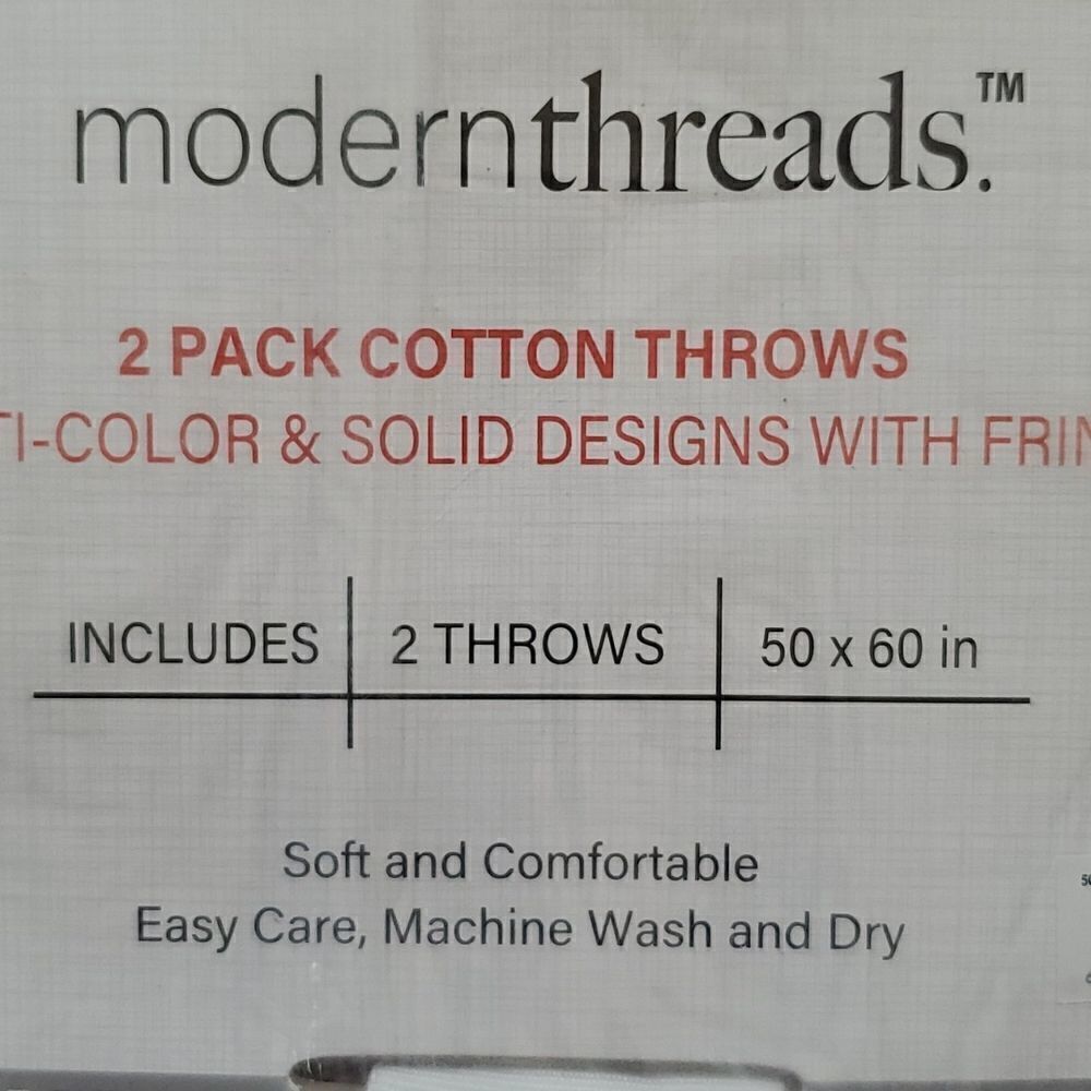 MODERNTHREADS Set of 2 Throws - Picture 5 of 6
